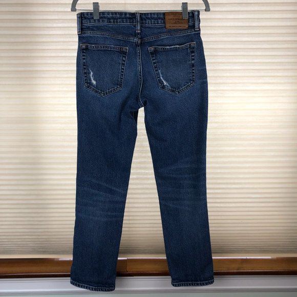 Lucky Brand Distressed Straight Jeans Minimalist Trending Timeless - Picture 4 of 12
